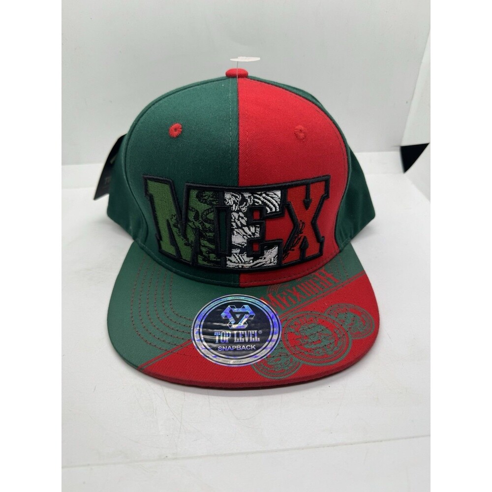 Mexican Hat Mexico Letter MEX Embroidered Snapback Flat Bill Baseball Cap